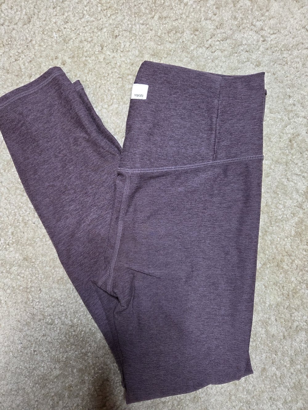 Vuori Clean Elevation Heathered Purple High Rise Athletic Leggings NO SIZE TAG